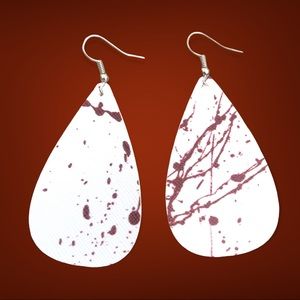 “Blood” Splatter Earrings!